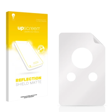 Front side of a product packaging with the brand logo upscreen. Next to it is the corresponding screen protector.