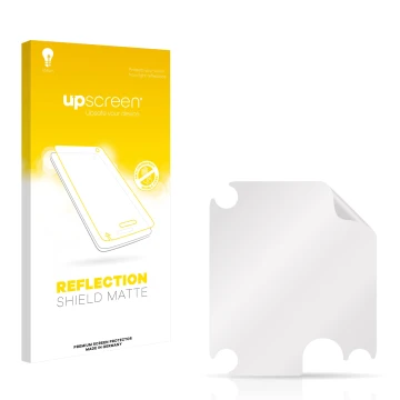 Front side of a product packaging with the brand logo upscreen. Next to it is the corresponding screen protector.