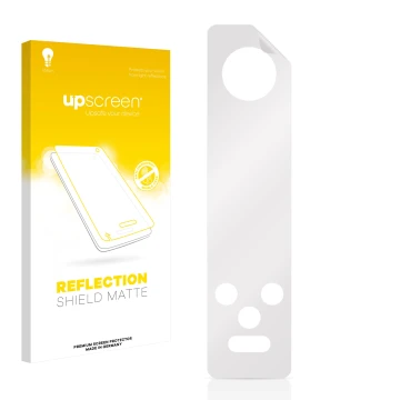 Front side of a product packaging with the brand logo upscreen. Next to it is the corresponding screen protector.