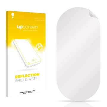 Front side of a product packaging with the brand logo upscreen. Next to it is the corresponding screen protector.