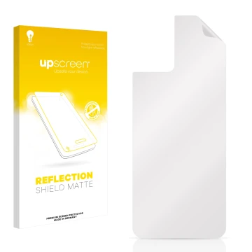 Front side of a product packaging with the brand logo upscreen. Next to it is the corresponding screen protector.