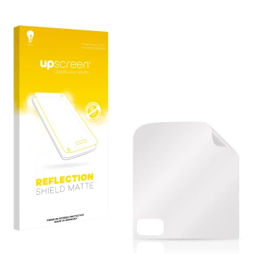Front side of a product packaging with the brand logo upscreen. Next to it is the corresponding screen protector.