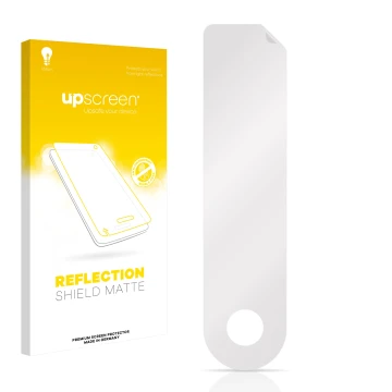 Front side of a product packaging with the brand logo upscreen. Next to it is the corresponding screen protector.
