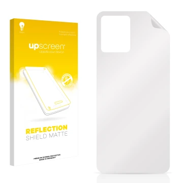 Front side of a product packaging with the brand logo upscreen. Next to it is the corresponding screen protector.