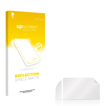 Front side of a product packaging with the brand logo upscreen. Next to it is the corresponding screen protector.