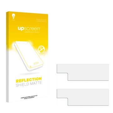 Front side of a product packaging with the brand logo upscreen. Next to it is the corresponding screen protector.