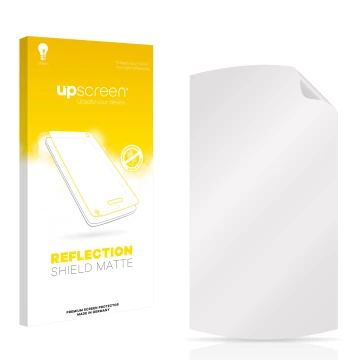 Front side of a product packaging with the brand logo upscreen. Next to it is the corresponding screen protector.