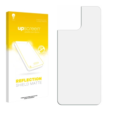 Front side of a product packaging with the brand logo upscreen. Next to it is the corresponding screen protector.