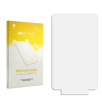 Front side of a product packaging with the brand logo upscreen. Next to it is the corresponding screen protector.