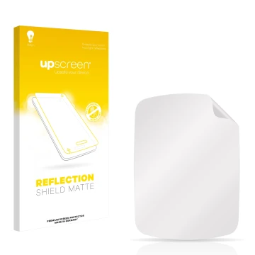 Front side of a product packaging with the brand logo upscreen. Next to it is the corresponding screen protector.