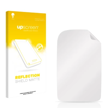 Front side of a product packaging with the brand logo upscreen. Next to it is the corresponding screen protector.