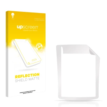 Front side of a product packaging with the brand logo upscreen. Next to it is the corresponding screen protector.