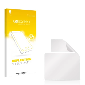 Front side of a product packaging with the brand logo upscreen. Next to it is the corresponding screen protector.