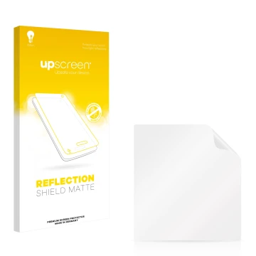 Front side of a product packaging with the brand logo upscreen. Next to it is the corresponding screen protector.