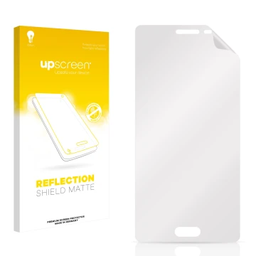 Front side of a product packaging with the brand logo upscreen. Next to it is the corresponding screen protector.