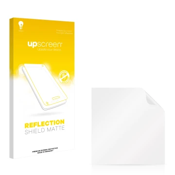 Front side of a product packaging with the brand logo upscreen. Next to it is the corresponding screen protector.