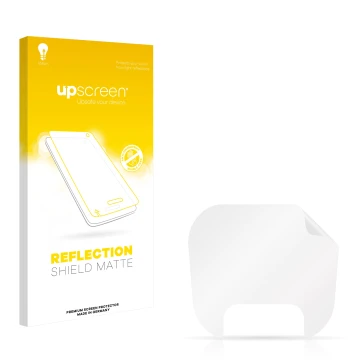 Front side of a product packaging with the brand logo upscreen. Next to it is the corresponding screen protector.