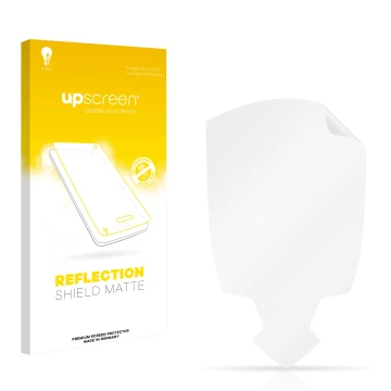 Front side of a product packaging with the brand logo upscreen. Next to it is the corresponding screen protector.