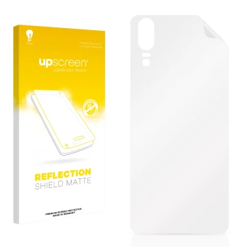 Front side of a product packaging with the brand logo upscreen. Next to it is the corresponding screen protector.