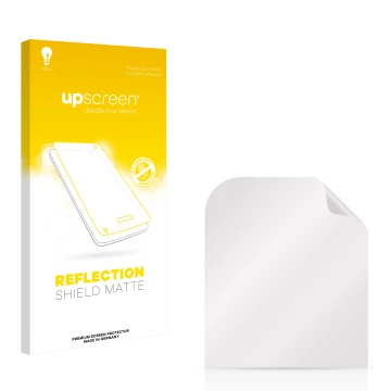 Front side of a product packaging with the brand logo upscreen. Next to it is the corresponding screen protector.