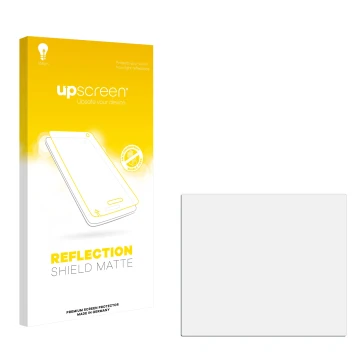 Front side of a product packaging with the brand logo upscreen. Next to it is the corresponding screen protector.