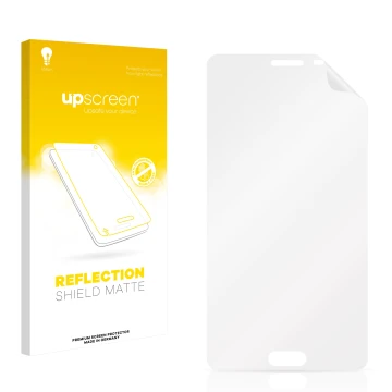 Front side of a product packaging with the brand logo upscreen. Next to it is the corresponding screen protector.