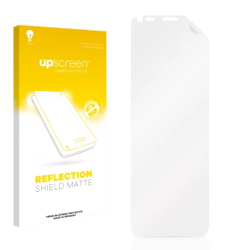 Front side of a product packaging with the brand logo upscreen. Next to it is the corresponding screen protector.