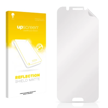 Front side of a product packaging with the brand logo upscreen. Next to it is the corresponding screen protector.