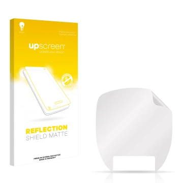 Front side of a product packaging with the brand logo upscreen. Next to it is the corresponding screen protector.