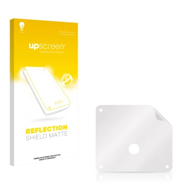 Front side of a product packaging with the brand logo upscreen. Next to it is the corresponding screen protector.
