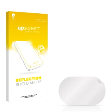 Front side of a product packaging with the brand logo upscreen. Next to it is the corresponding screen protector.