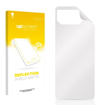 Front side of a product packaging with the brand logo upscreen. Next to it is the corresponding screen protector.