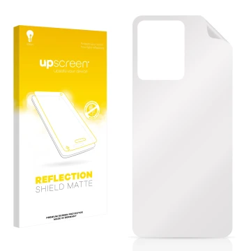 Front side of a product packaging with the brand logo upscreen. Next to it is the corresponding screen protector.