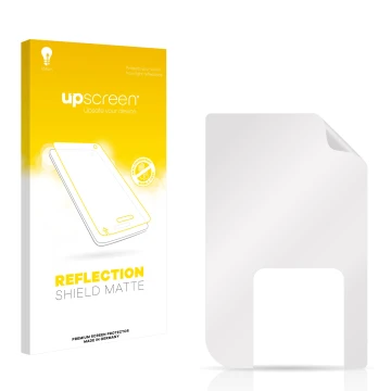 Front side of a product packaging with the brand logo upscreen. Next to it is the corresponding screen protector.