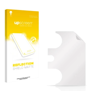 Front side of a product packaging with the brand logo upscreen. Next to it is the corresponding screen protector.