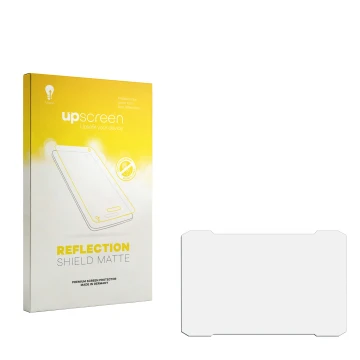 Front side of a product packaging with the brand logo upscreen. Next to it is the corresponding screen protector.