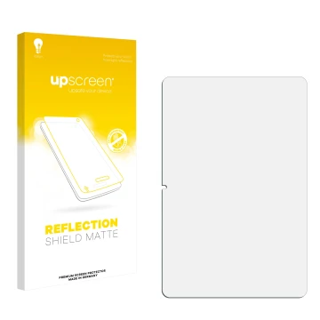Front side of a product packaging with the brand logo upscreen. Next to it is the corresponding screen protector.