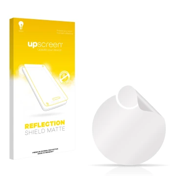 Front side of a product packaging with the brand logo upscreen. Next to it is the corresponding screen protector.