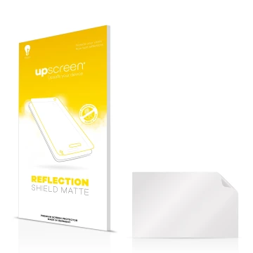 Front side of a product packaging with the brand logo upscreen. Next to it is the corresponding screen protector.