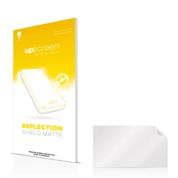 Front side of a product packaging with the brand logo upscreen. Next to it is the corresponding screen protector.