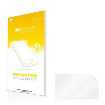 Front side of a product packaging with the brand logo upscreen. Next to it is the corresponding screen protector.