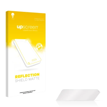 Front side of a product packaging with the brand logo upscreen. Next to it is the corresponding screen protector.