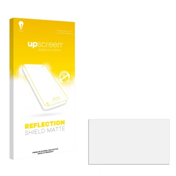 Front side of a product packaging with the brand logo upscreen. Next to it is the corresponding screen protector.