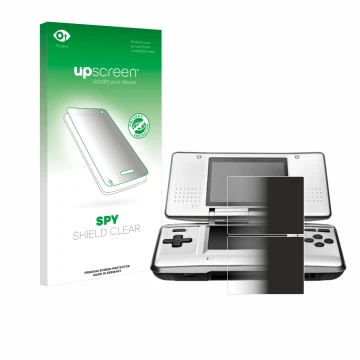 Front side of a product packaging with the brand logo upscreen. Next to it is the device Nintendo DS shown with the correspond