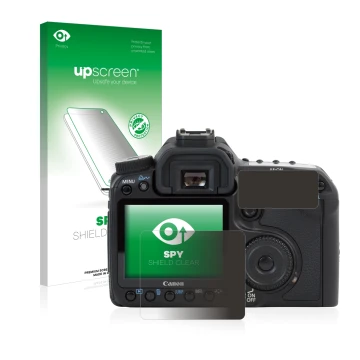 Front side of a product packaging with the brand logo upscreen. Next to it is the device Canon EOS 30D shown with the correspo