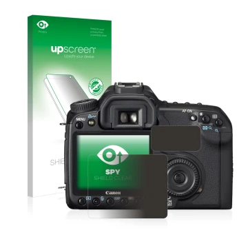 Front side of a product packaging with the brand logo upscreen. Next to it is the device Canon EOS 40D shown with the correspo