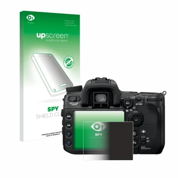 Front side of a product packaging with the brand logo upscreen. Next to it is the device Sony Alpha 700 (DSLR-A700) shown with