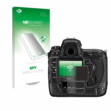Front side of a product packaging with the brand logo upscreen. Next to it is the device Nikon D3 shown with the corresponding