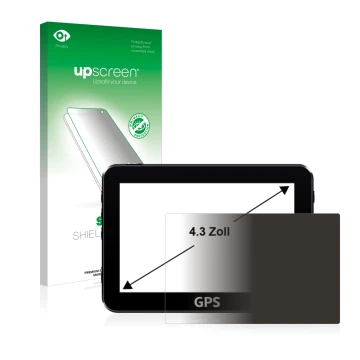 Front side of a product packaging with the brand logo upscreen. Next to it is the device shown with the corresponding screen p