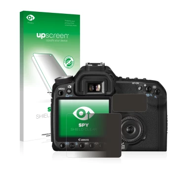 Front side of a product packaging with the brand logo upscreen. Next to it is the device Canon EOS 50D shown with the correspo
